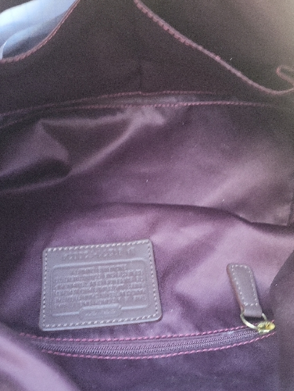 Coach Adhley Print Satchel with Brown Patent Trim - Picture 12 of 16